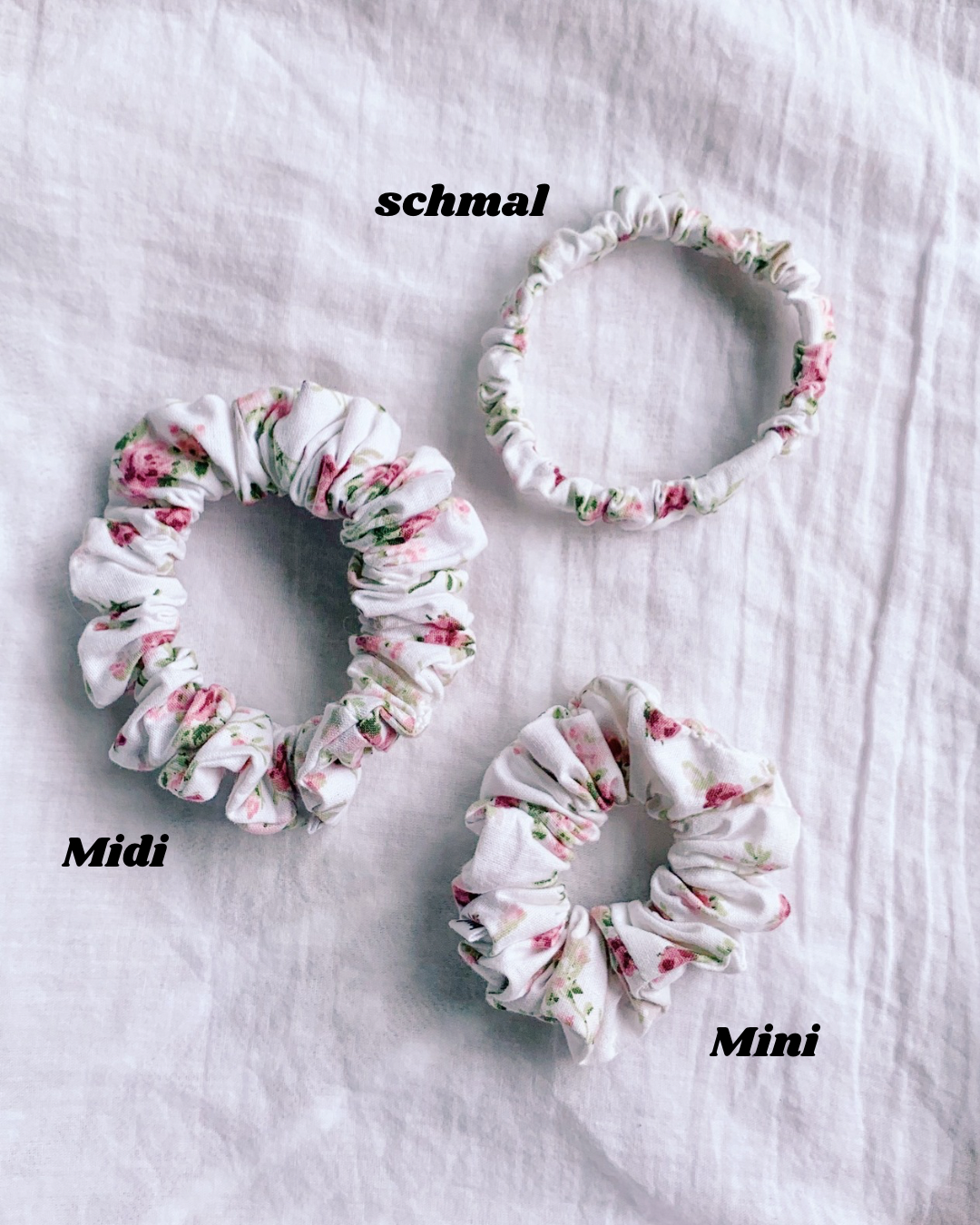 keari - Midi Scrunchies, verschiedene Farben und Muster