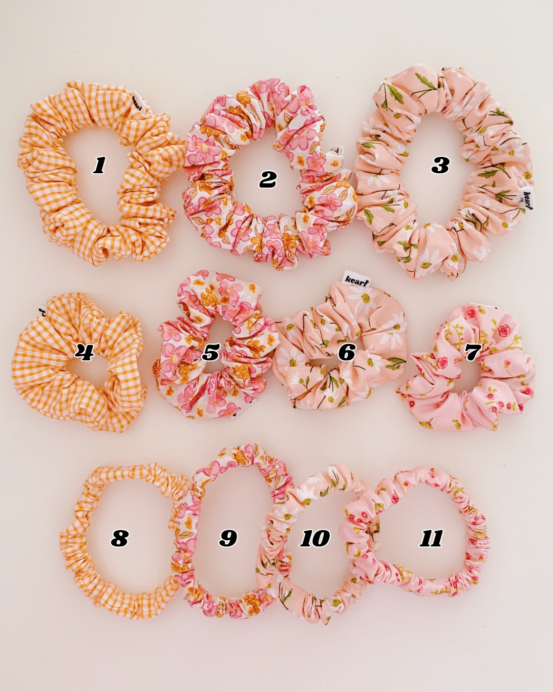 keari - Scrunchies rosa/ orange