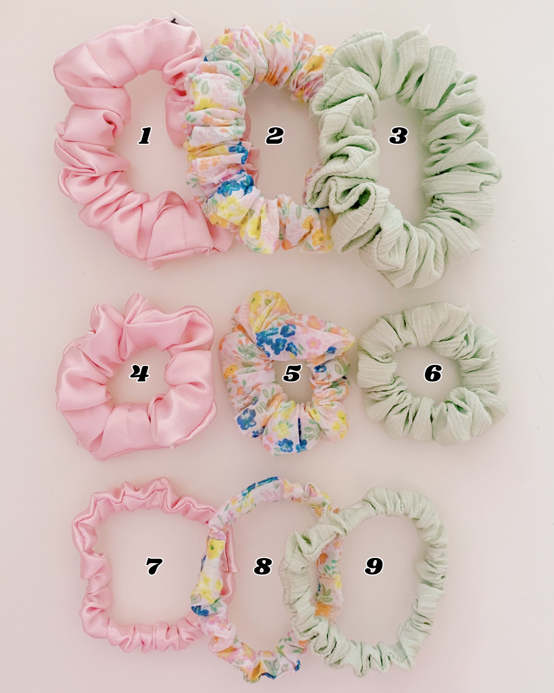 keari - Scrunchies rosa/ grün