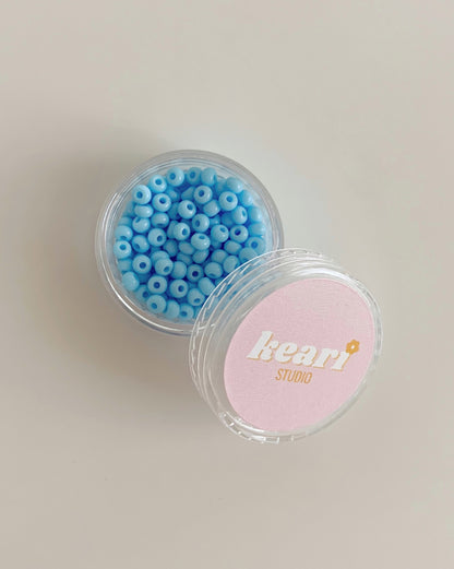 keari - 5 g Preciosa Perlen 3 mm, 8/0, blau, RESTBESTAND